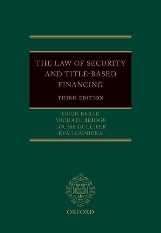 The Law of Security and Title-Based Financing