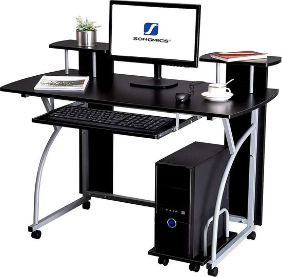 samenzwering Taille talent XL Computertafel Bureau Op Wielen - Verrijdbaar Computerbureau - Geschikt  Voor PC /... | bol.com