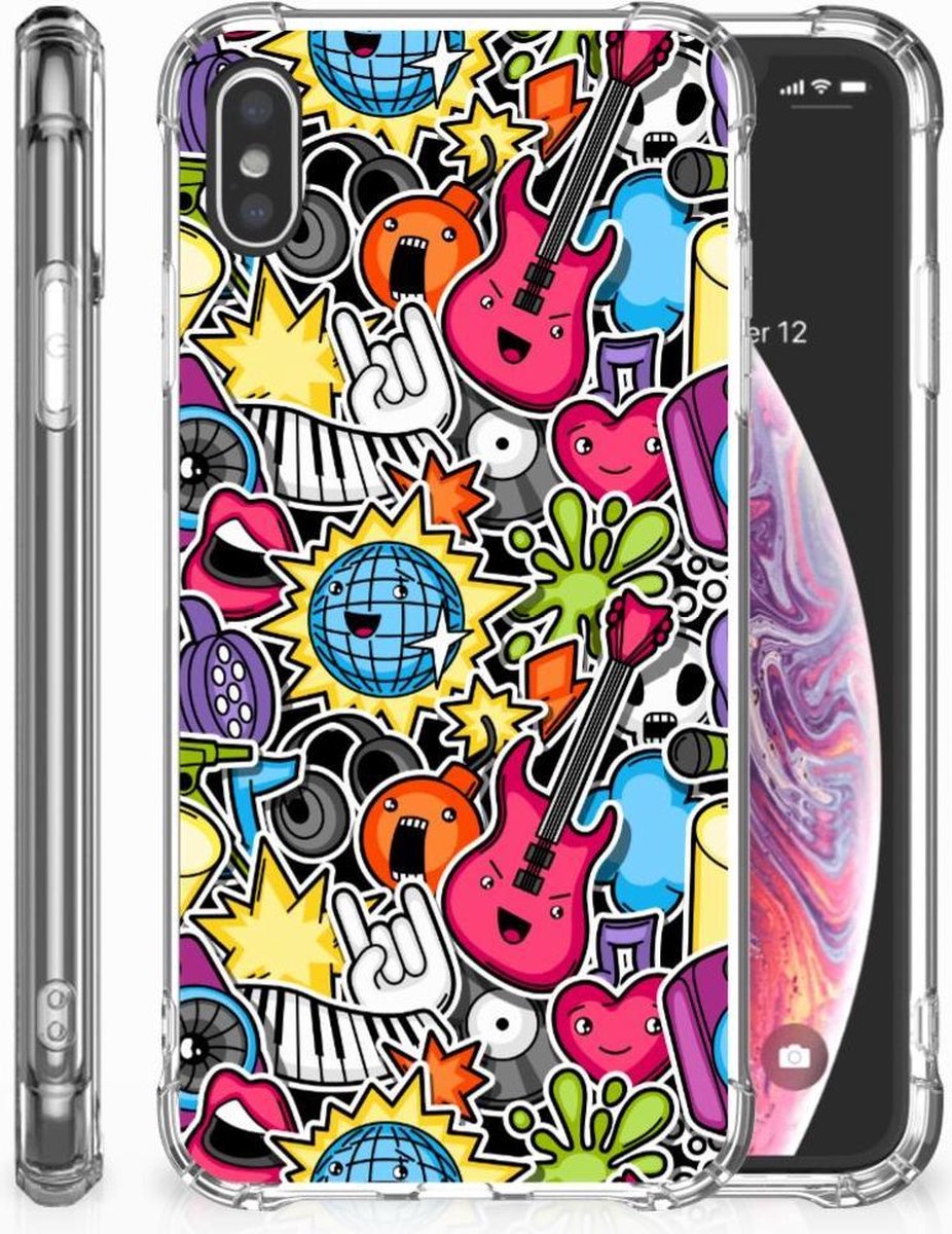 Apple iPhone Xs Max Anti Shock Bumper Case Punk Rock