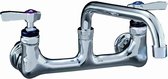 Heavy duty muurkraan | Zwenkbare rechte hals | RVS | lengte: 400mm