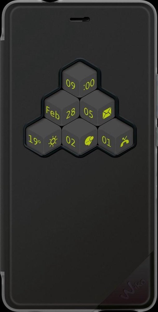 Wiko hoesje bookcase voor Wiko Harry - zwart
