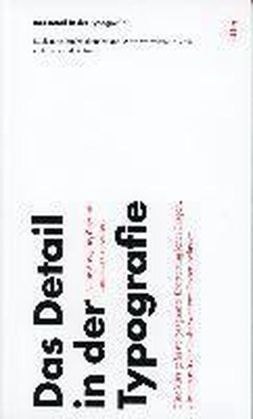 Das Detail in der Typografie - cover