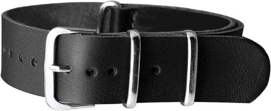 PU Leather Nato Strap - PU Leren Horlogeband + luxe pouch