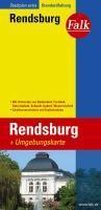Falk Stadtplan Extra Standardfaltung Rendsburg mit Umgebungskarte