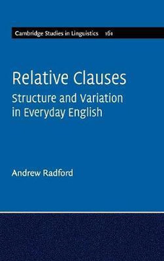 Cambridge Studies in LinguisticsSeries Number 161- Relative  ... - cover