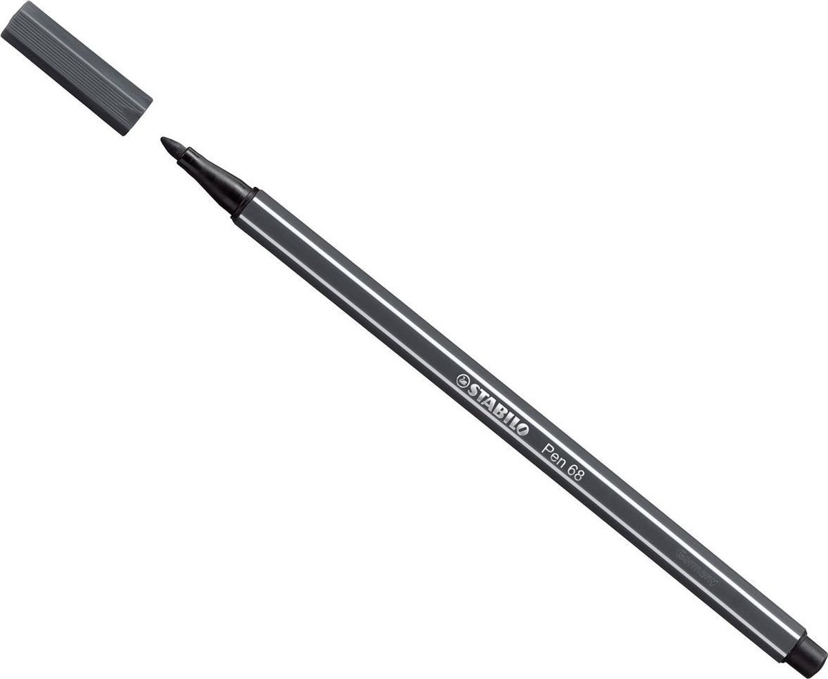 STABILO Pen 68 - Premium Viltstift - Diep Koud Grijs - per stuk