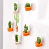 Kleine magneetjes in de vorm van cactusjes – Oranje – Koelkastmagneten - Set van 6 stuks