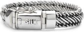 SILK Jewellery - Zilveren Armband - Weave - 734.19 - Maat 19