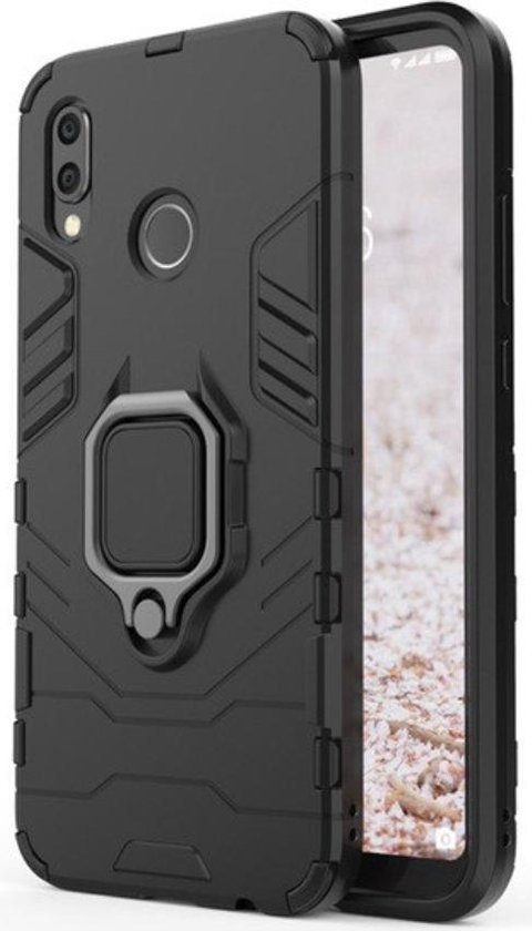 Verslaafde zondag Waakzaamheid Luxe Extreem Stevige Armor Hoesje voor Huawei P20 Lite - Shockproof Case -  Cover Zwart... | bol.com