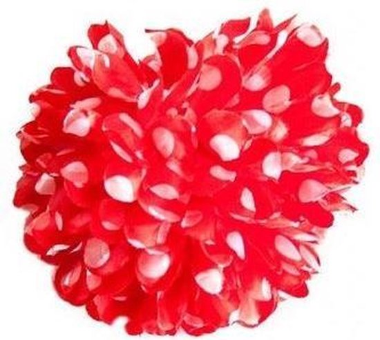 Spaanse haarbloem rood met witte stippen - bloem bij flamenco jurk - | bol.