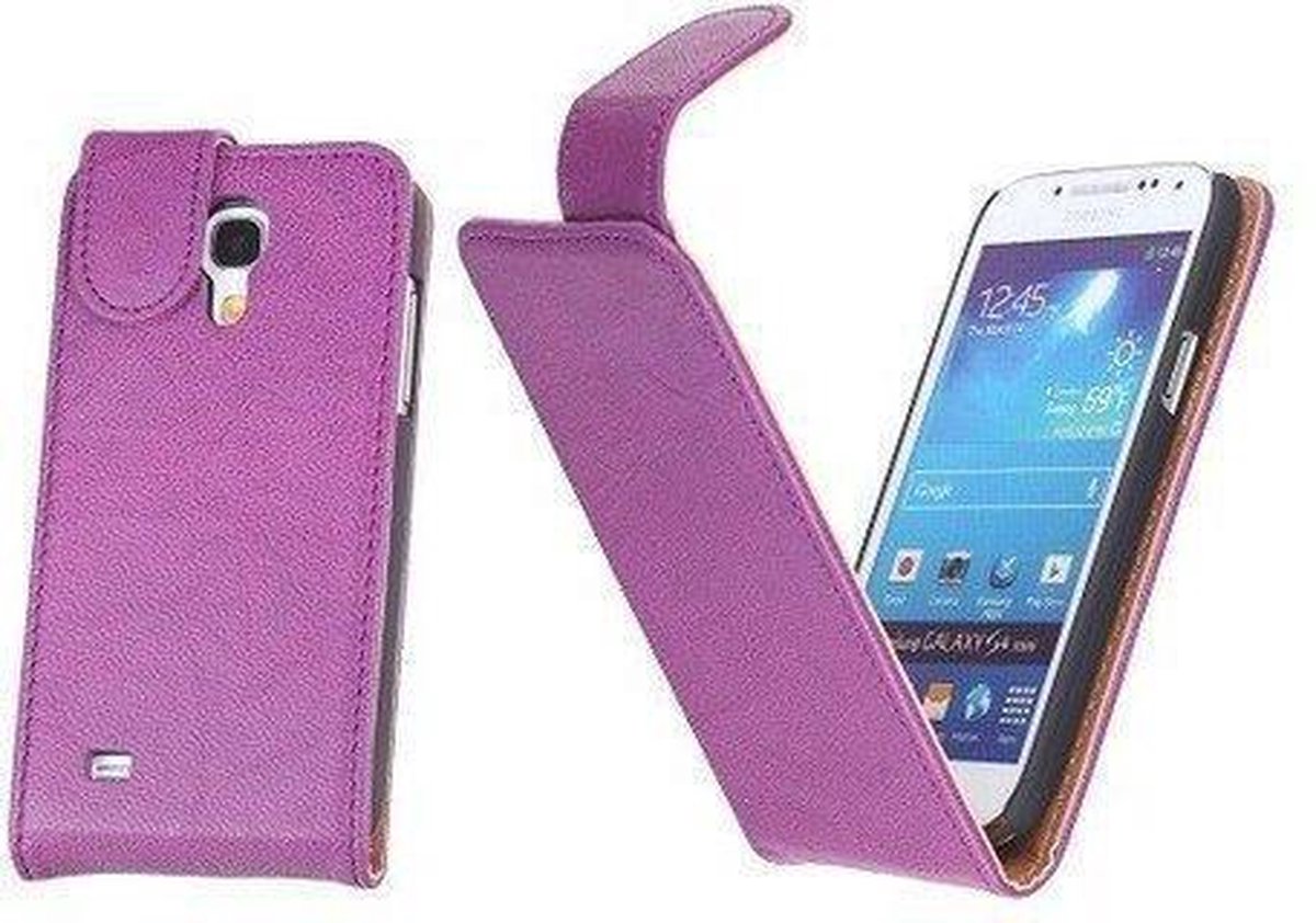 BestCases Paars Luxe Kreukelleer Hoesje Samsung Galaxy S4 mini