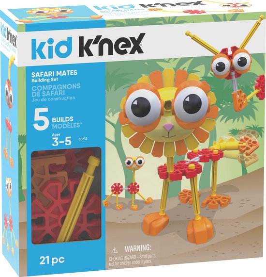 Afbeelding van het spel Knex Kid Safari Mates Building Set 21-delig