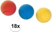 18x mousse / boules souples colorées 7 cm