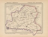 Historische kaart, plattegrond van gemeente Oost-Dongeradeel in Friesland uit 1867 door Kuyper van Kaartcadeau.com