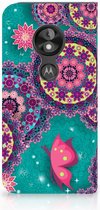 Motorola Moto E5 Play Uniek Standcase Hoesje Cirkels en Vlinders