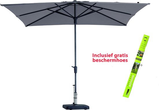 Parasol Vierkant Madison Syros Taupe incl Beschermhoes | bol.com