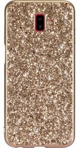 Samsung Galaxy J6 2018 Glitter Backcover Hoesje Goud