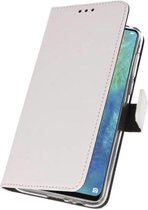 Booktype Telefoonhoesjes - Bookcase Hoesje - Wallet Case -  Geschikt voor Huawei Mate 20 X - Wit
