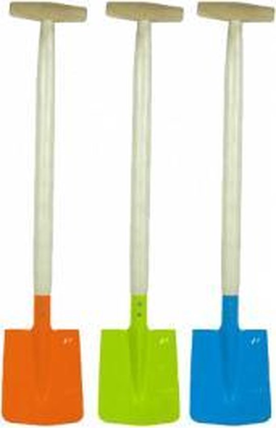Strandschep 65cm houten steel en metalen blad-groen | bol.com