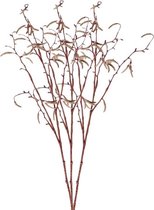 3x Bruine Betula pendula/berkenkatjes paastak kunsttak 66 cm - Kunstbloemen/kunsttakken - Kunstbloemen boeketten