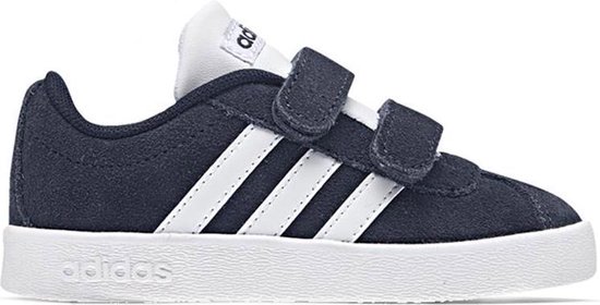 adidas VL Court 2.0 Kids Sneakers - Schoenen - blauw donker - 21 | bol.com