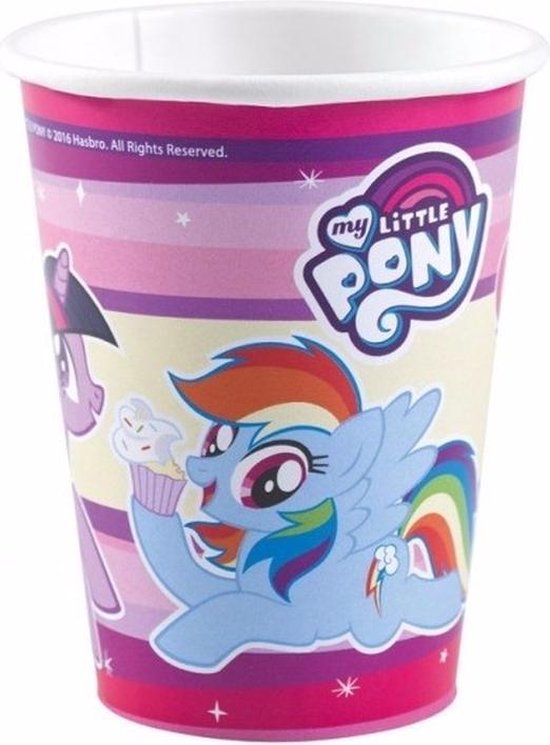 My Little Pony bekers 8 stuks - 250 ml - wegwerpbekertjes