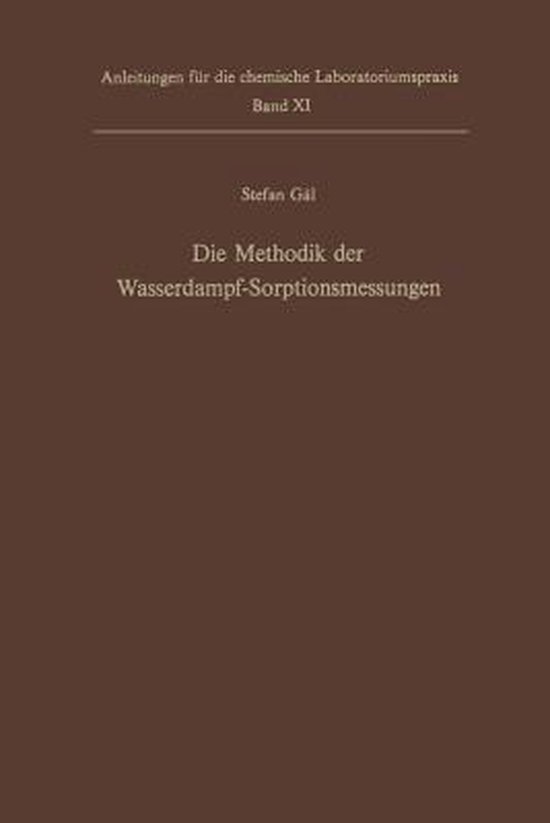 Die Methodik der Wasserdampf-Sorptionsmessungen - cover