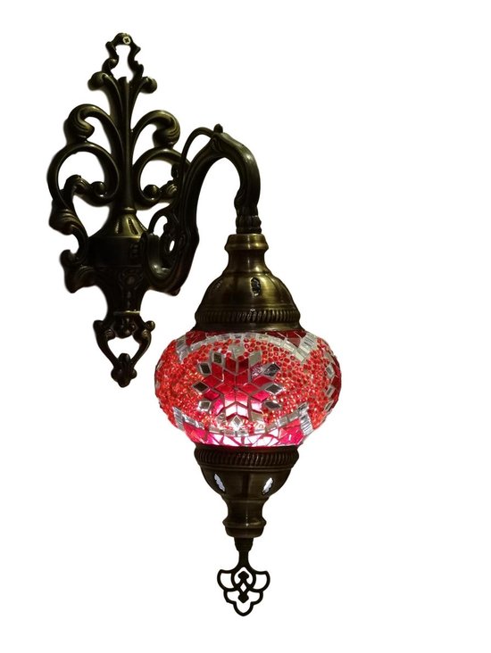 Oosterse mozaïek wandlamp (Turkse lamp) ø 13 cm rood | bol.com