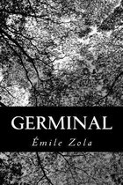 Boekomslag van Germinal door Émile Zola, met een zwart-wit afbeelding van boomtakken en bladeren.