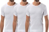 3 stuks Basic T-shirt - O-neck - 100% katoen - Wit - Maat M