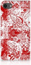 Flip Cover iPhone SE (2020/2022) | 7 | 8 Hoesje Angel Skull Red