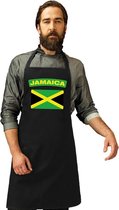 Jamaicaanse vlag keukenschort/ barbecueschort zwart heren en dames - Jamaica schort