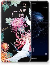 Huawei P10 Lite Uniek TPU Hoesje Bird Flowers