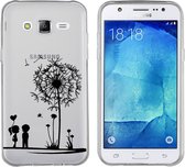 MP Case Transparant TPU-Case Love print back cover voor Samsung Galaxy J5 (J500FN) beschermhoes