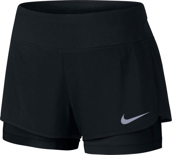 Nike Flex 2-in-1 Hardloop Short Dames Hardloopbroek - Maat XS - Vrouwen -  zwart | bol.com
