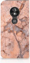 Motorola Moto E5 Play Standcase Hoesje Design Marmer Oranje