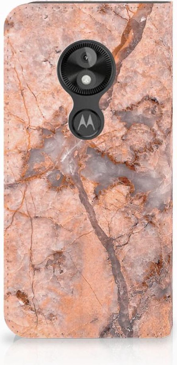 Motorola Moto E5 Play Standcase Marmer Oranje