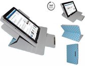 Minipad Aldi Tablet Diamond Class Polkadot Hoes met 360 graden Multi-stand, Blauw, merk i12Cover