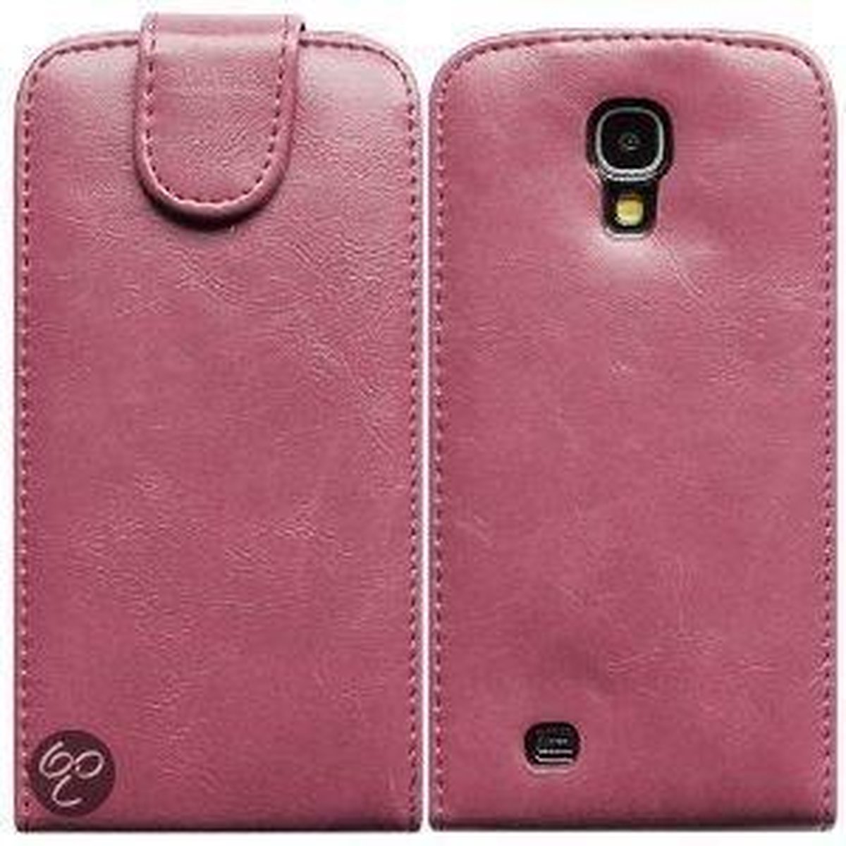 Roze leren hoesje Galaxy I9500 S4 + Screenprotector!