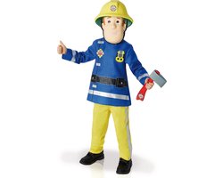 Deluxe Fireman Sam Kinderkostuum - maat M (5/6 jaar) Brandweerman Sam