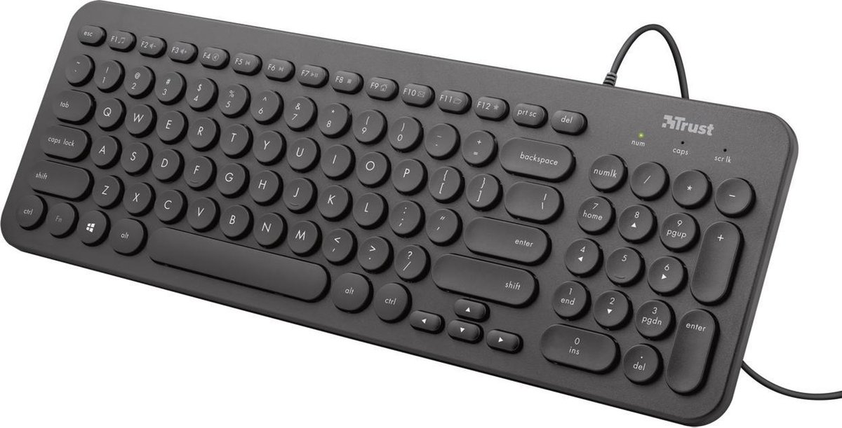 Trust Muto | Silent keyboard | USB | Toetsenbord indeling: Italiaans QWERTY