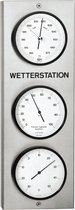 "Barigo buitenweerstation analoog/roestvast staal (baro-, thermo, hygrometer)"