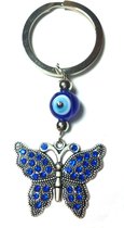 Boze Oog Sleutelhanger - Vlinder Sleutelhanger - Bescherming Sleutelhanger - Gelukshanger