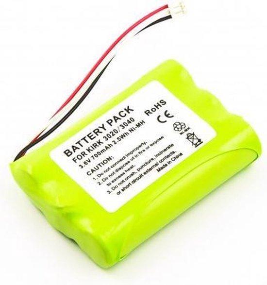 Battery Kirk 3040, NiMH, 3,6V, 700mAh, 2,5Wh