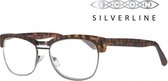 Icon Eyewear TCD723 Sean Silverline Leesbril +1.00 - Tortoise montuur, metalen onderzijde
