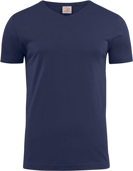 T-shirt Printer Col V Heavy Homme 2264024 Marine - Taille S