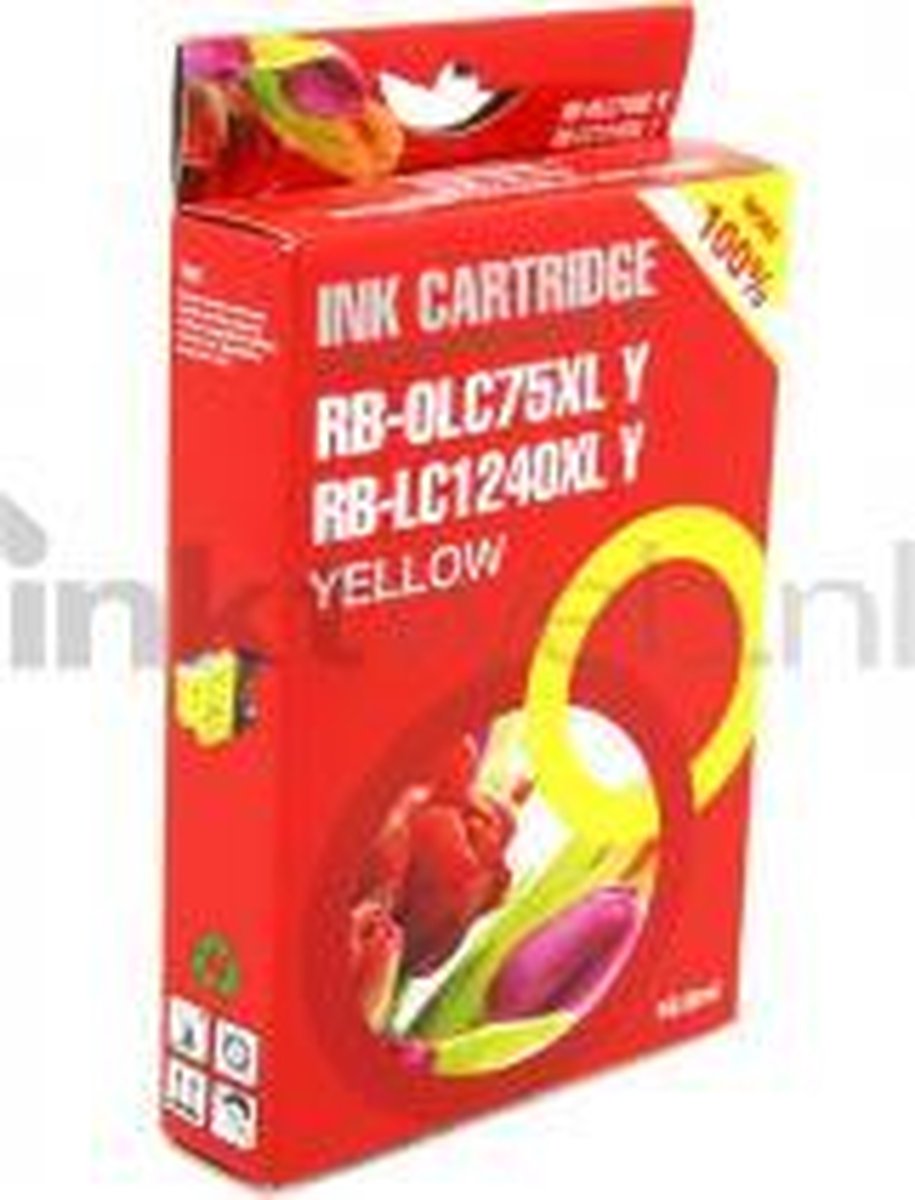 FLWR - Inktcartridge / LC-1240XL / Geel - Geschikt voor Brother