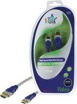 HQ - 1.3 High Speed HDMI naar Mini HDMI kabel - 1.5 m - Blauw/Grijs