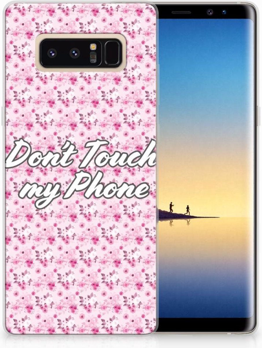 Samsung Galaxy Note 8 Silicone-hoesje Flowers Pink DTMP