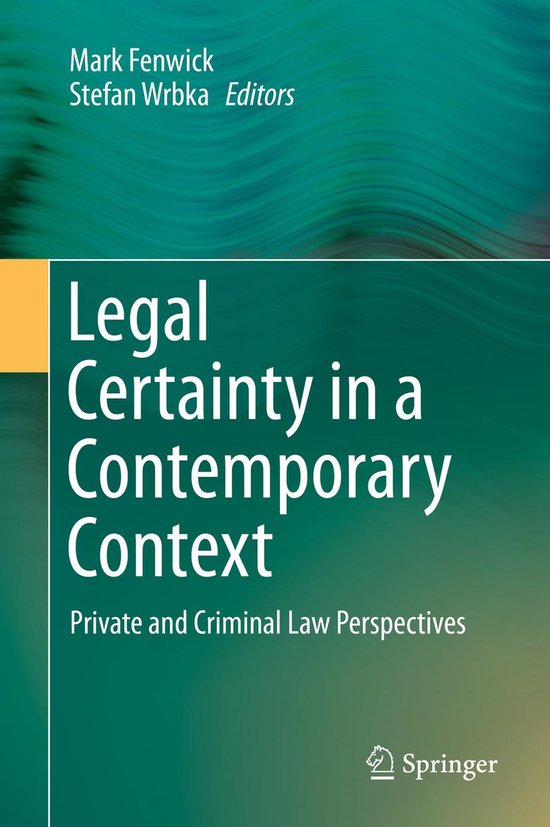 Legal Certainty in a Contemporary Context (ebook) 9789811001147
